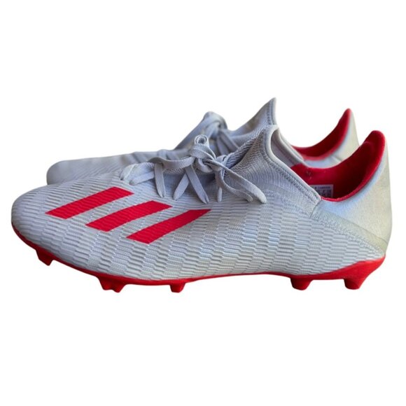 Adidas X 19.3 Soccer Cleats Mens Size 13 Silver & Red Low-Top Firm Ground Shoes - Picture 8 of 12